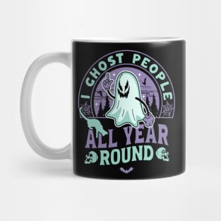 I Ghost People All Year Round - Retro Ghost Halloween Mug